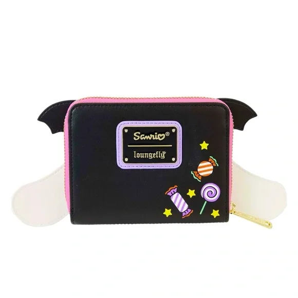 Sanrio Loungefly Cinnamoroll Spooky Cute Vampire Bat Halloween zip around wallet - Picture 3 of 6